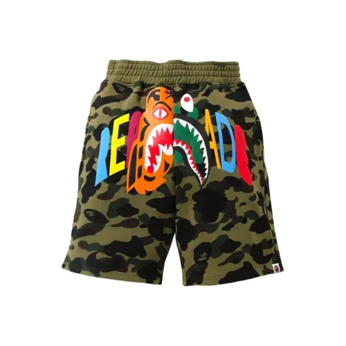 A BATHING APE x READYMADE Shark Collection BAPE X READYMADE Collaboration Повседневные шорты Мужские Армейский зеленый