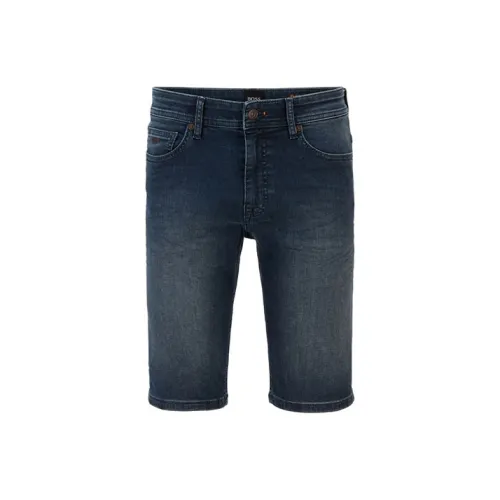 Hugo Boss Blue Men's Denim Shorts Hugo Boss Синие Мужские Джинсовые Шорты
