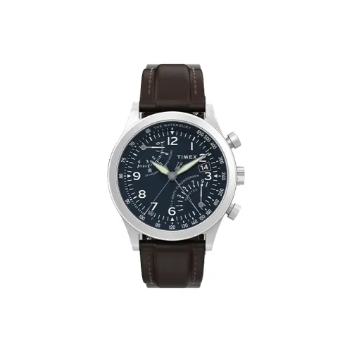 TIMEX Waterbury Мужские часы Кварцевый механизм Ремешок из нержавеющей стали Синий циферблат