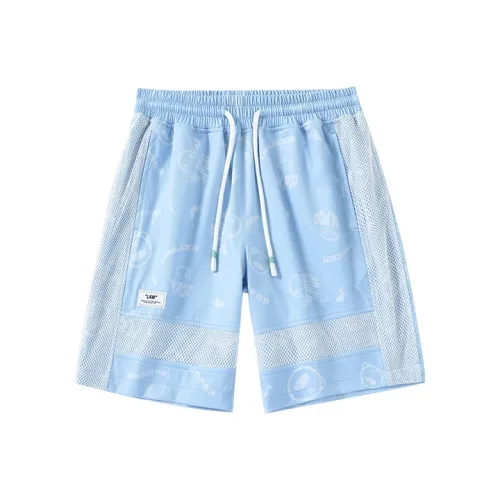 LAMLICKA Loose Fit Shorts Unisex Blue Green LAMLICKA Свободный крой Шорты Унисекс Синий Зеленый