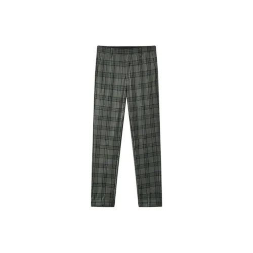 DEGAIA FW24 Костюм Брюки Мужские Темно-Коричневый Клетка