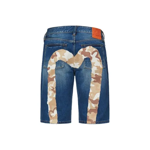 EVISU Джинсовые синие мужские джинсовые шорты