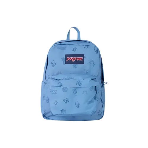 JanSport Полиэстер Рюкзак Средний Унисекс UNDERWATER World Синий