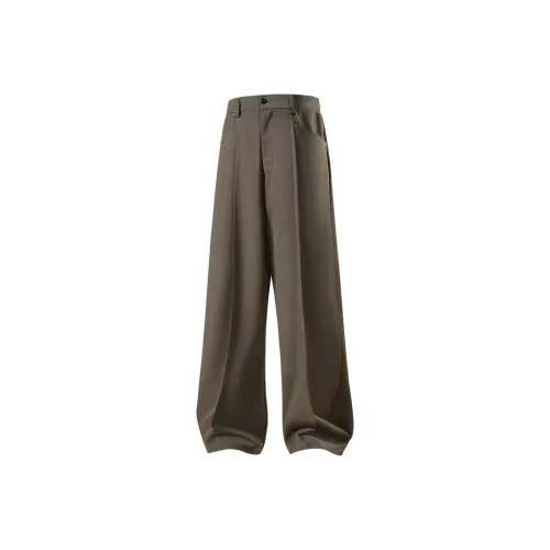 NOME Офис Worker Драпированный визуально увеличивает рост Похудение Прямой крой Широкие брюки Унисекс