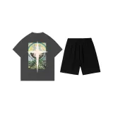 Комплект одежды (Темно-серый топ + черные штаны)