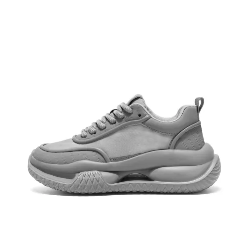 Kuding Дышащий и Легкий Низкий Топ Кроссовки с Толстой Подошвой Мужские