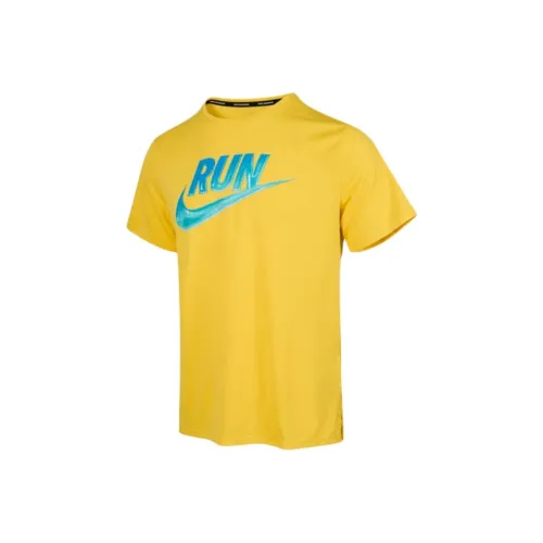 Nike MILER AS M NK RUN ENERGY T Shirt Мужской Желтый