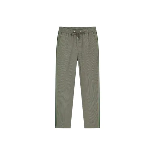 DEGAIA Повседневные брюки Мужские Серый Зеленый Гусиная лапка