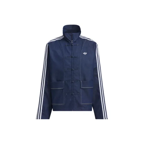 Adidas Originals TRACK TOP Размер CN TT Джинсовые куртки Пальто Унисекс Темный индиго