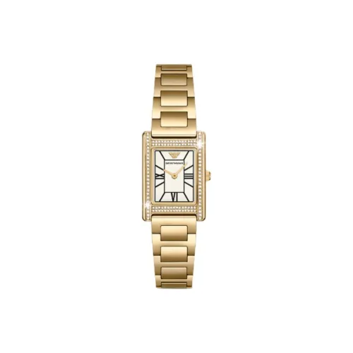 EMPORIO ARMANI Women's Watch Кварцевый механизм ремешок из нержавеющей стали 22 мм белый циферблат