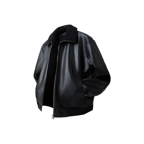 ASEDE Кожа Куртка Унисекс Черный
