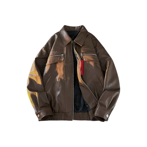 UPZCY Унисекс Кожаные Куртки