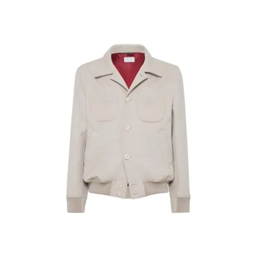 BRUNELLO CUCINELLI FW24 Куртки и Пальто Мужской Песочный Желтый