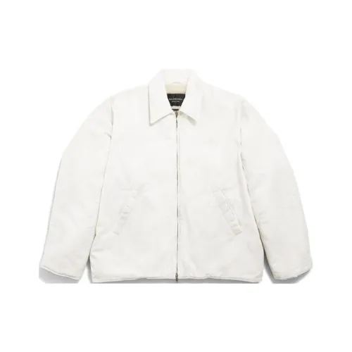 Balenciaga FW24 Хлопковый пуховик Loose Fit Версия Мужской Белый