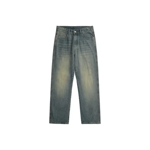 KGK Винтажный зеленый Мужские Джинсы