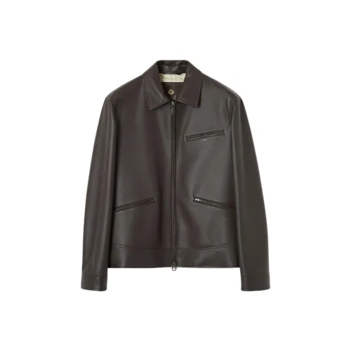 Loro Piana Коричневый Мужская Кожаная Куртка