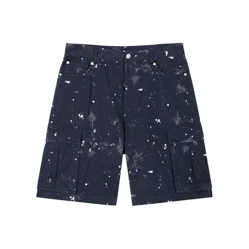 DAVID NAMAN Темно-синие мужские карго шорты
