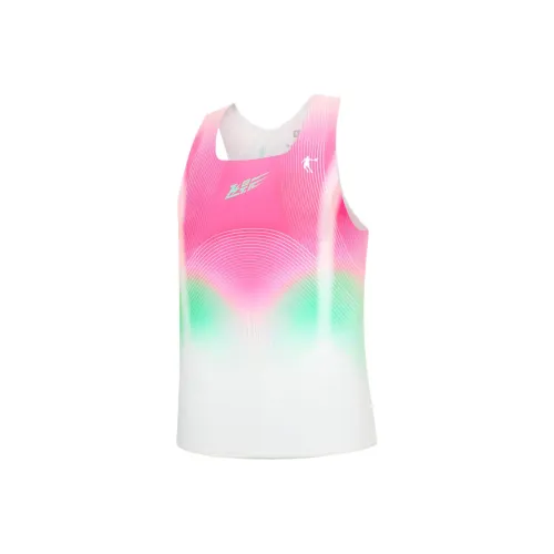 QIAODAN Feiying Бег Майка Мужская Неоновый Розовый С Принт