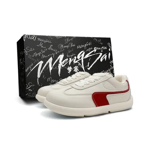 Mengsai Устойчивый к истиранию противоскользящий низкий топ Casual Женский Бежевый Красный