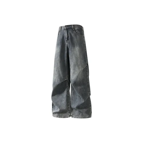 BLACK AT Синий Унисекс Джинсы