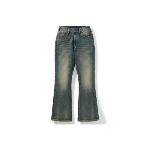 714STREET Джинсы Унисекс Деним Синий