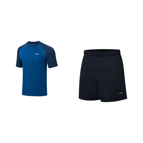 Лайнер Повседневная Спортивная Одежда Мужская Новый Деним Синий+Черный