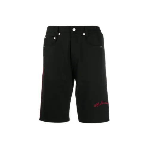 Alexander McQueen Джинсовые шорты Мужские Черные