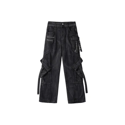 Хлопок, дымчато-серый, унисекс, джинсы