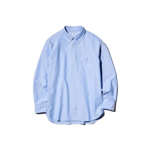 UNIQLO Озерно-голубой Унисекс Рубашки