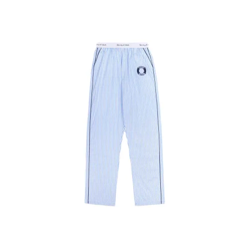 SPORTY & RICH Hotel DU Cap Эдем ROC SS23 Co Branded SERIES Синий Унисекс Повседневные брюки