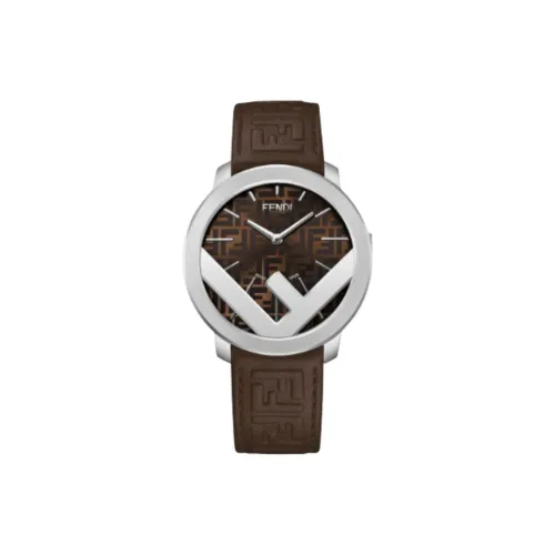 FENDI F IS FEDI серия Наручные часы Кварцевый механизм Кожаный ремешок 41 мм Коричневый циферблат Мужские часы