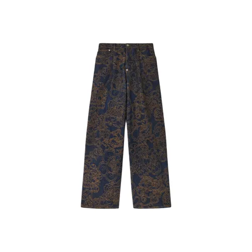 KENZO Verdy совместный бренд Синий Мужской Джинсы