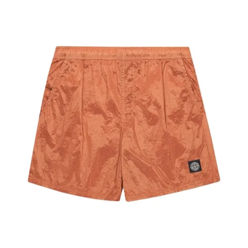 STONE ISLAND Orange Мужские Повседневные Шорты