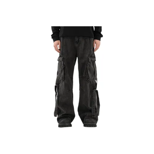 MASHAO Повседневные брюки Мужские Черные Серые