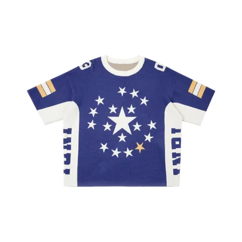 RESERFF Джерси Круглый вырез Свободный крой Роскошная уличная мода Модные Короткие рукава Рубашки для мужчин и женщин