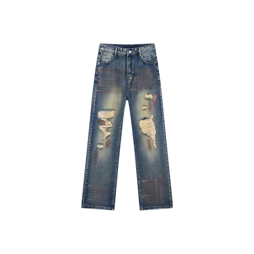 SUPEREALLY Джинсы Унисекс Винтаж Синий