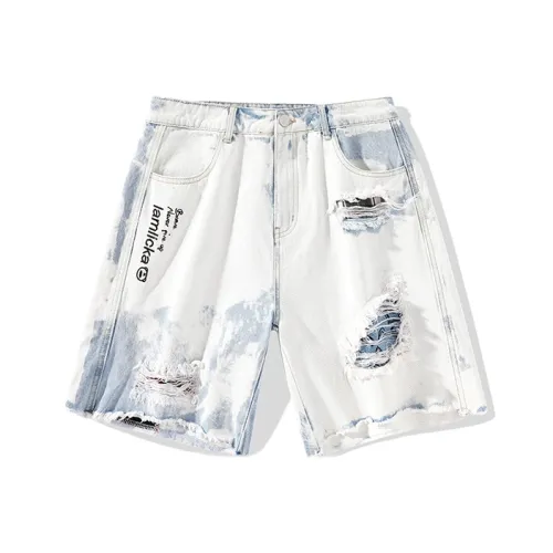 LAMLICKA Белые унисекс джинсовые шорты