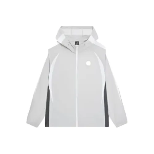 XTEP Basketball Collection Тренчкот Мужской Яркий Лунно-серый Жемчужно-белый Грязно-серый