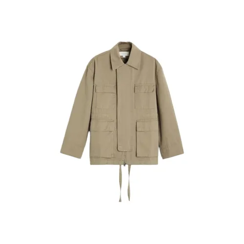 ZARA PARKA Пальто Мужское Темно-Серый Коричневый