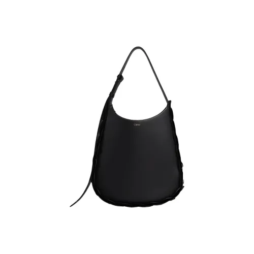 Chloe Small Grain Коровья кожа Пэчворк Гладкий Телячья кожа Тоут Сумка Сумка для покупок Сумка Женские Черный