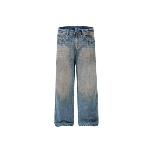 A3G4 Синие Унисекс Джинсы