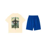 Комплект (Хаки топ + Синие штаны)