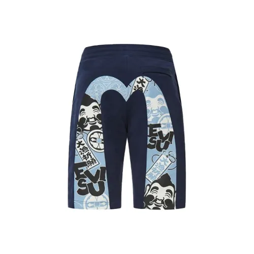 EVISU Темно-синие мужские повседневные шорты