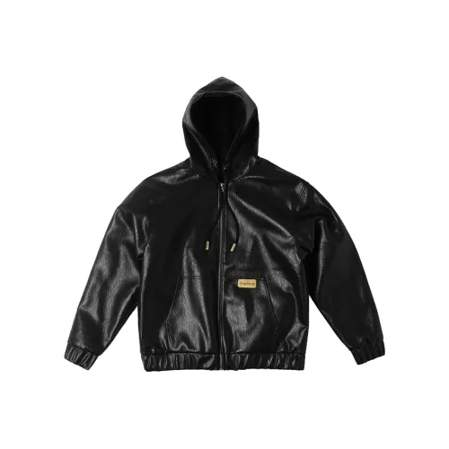 GREEN PANDA Кожа Куртка Унисекс Черный