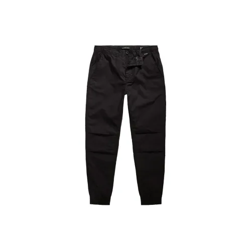 STAR RAW Темно-черные Мужские Повседневные Штаны