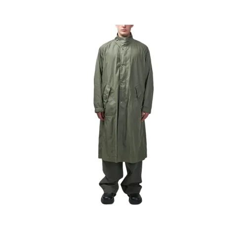 DRIES VAN NOTEN SS25 PARKA Пальто Мужское Хаки Зеленый