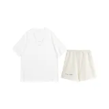 Короткий рукав рубашка + шорты (серебристо-белый/белый циплин)