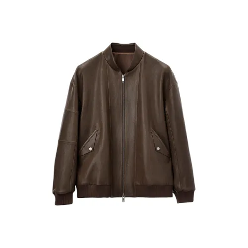 SINBOS Кожа Куртка Мужская Призрачный Коричневый