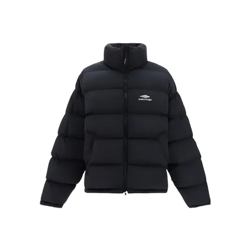 Balenciaga FW23 Хлопковый пуховик Стандартный крой Мужской Черный