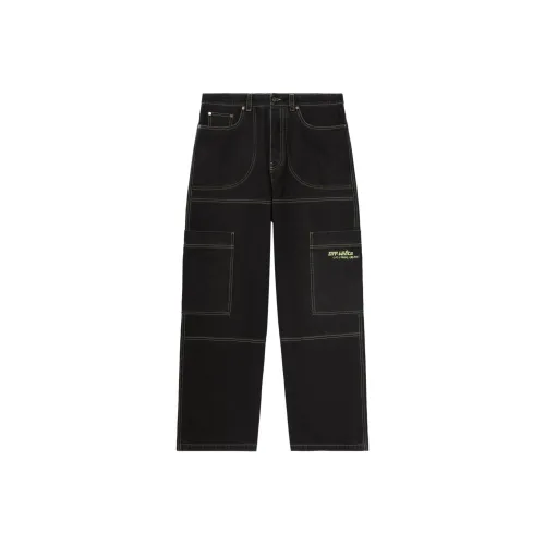 Off Белый Карго Брюки Мужские Черные